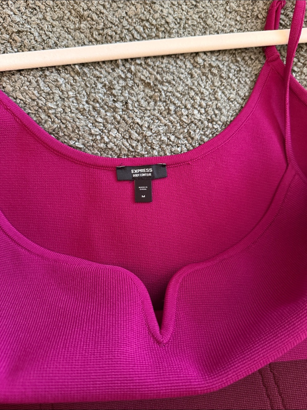 Express Two-Tone Pink and Burgundy Midi Slip Skirt - Picture 2 of 4